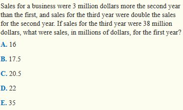 ACTStudent's tweet photo. Test your math skills with today's Question of the Day below! For more questions daily go to http://t.co/weYQCWK9Rz http://t.co/JRv9gfDLrL