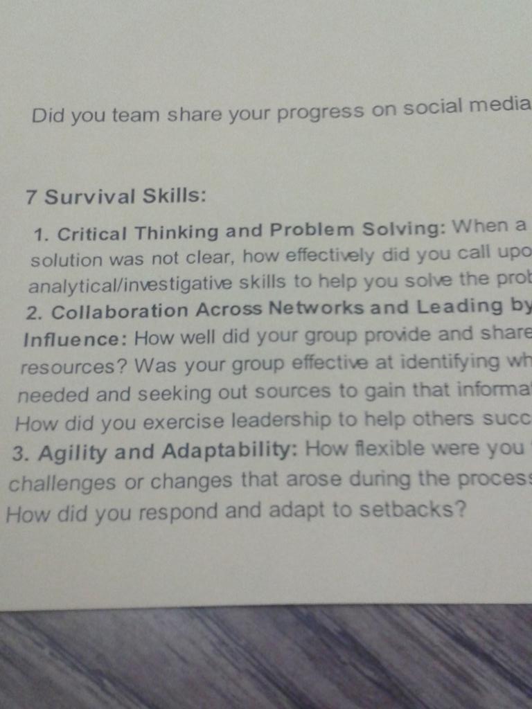 Team6Willf's tweet photo. #quotestoliveby the 7 survival skills changed my life #MVHSgeo http://t.co/t50QA9GoB2
