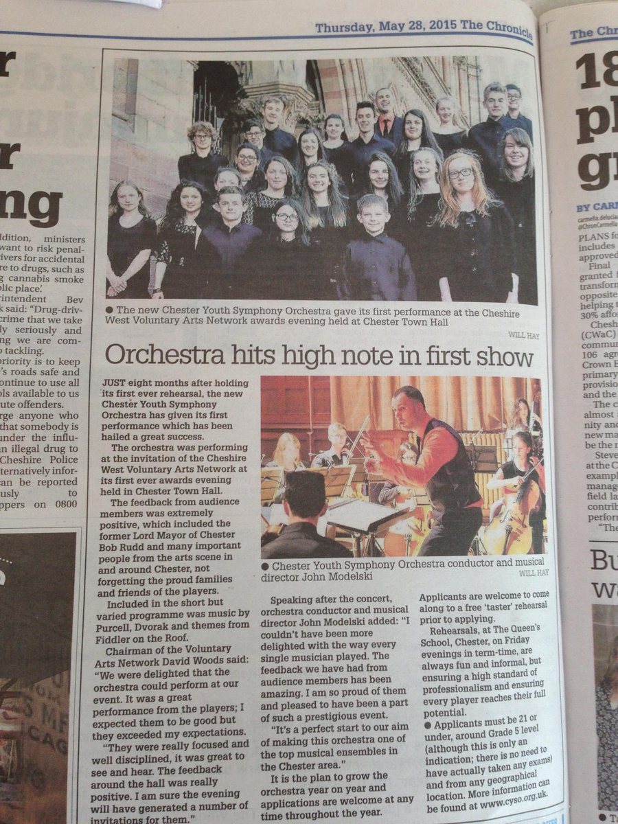 ChesterYSO's tweet photo. We've got press coverage today in the Chester Chronicle! See page 8 of the print edition or click on the photo below. http://t.co/wvbEiOM9nV