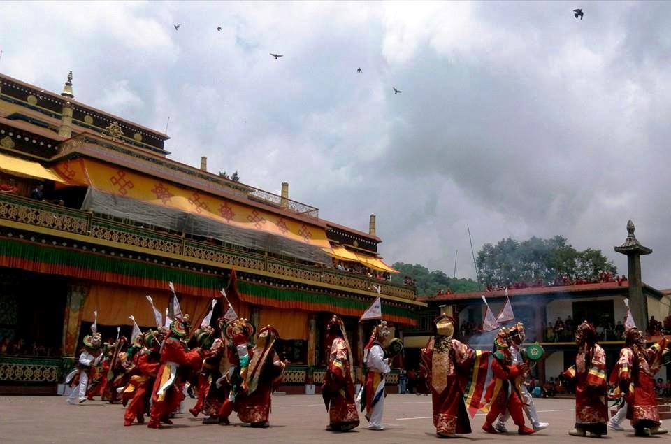 Visit_Sikkim's tweet photo. Guru Padmasambhava Chaam [ritual lama dances] being performed at Rumtek Monastery today. http://t.co/zlwmJlF7rq