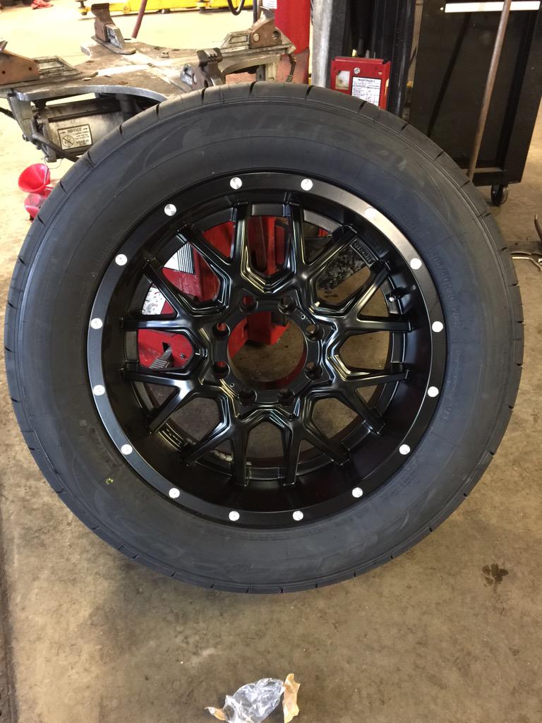 HawksNestMSprts's tweet photo. set of Dropstar 645b's going on the homies 2012 Duramax wrapped in #Nitto 420s' http://t.co/mkGMe5HKTq