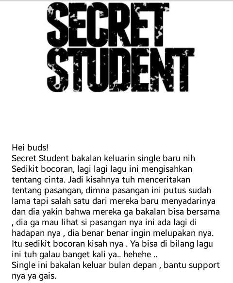SECRET STUDENT tweet media
