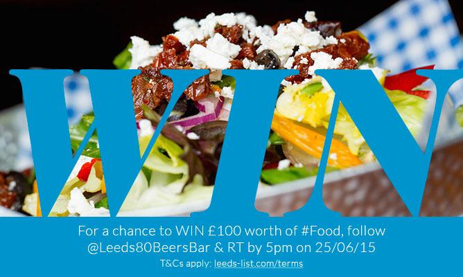 #WIN £100 worth of #Food from around the globe. Follow @Leeds80BeersBar &amp; RT to enter.
