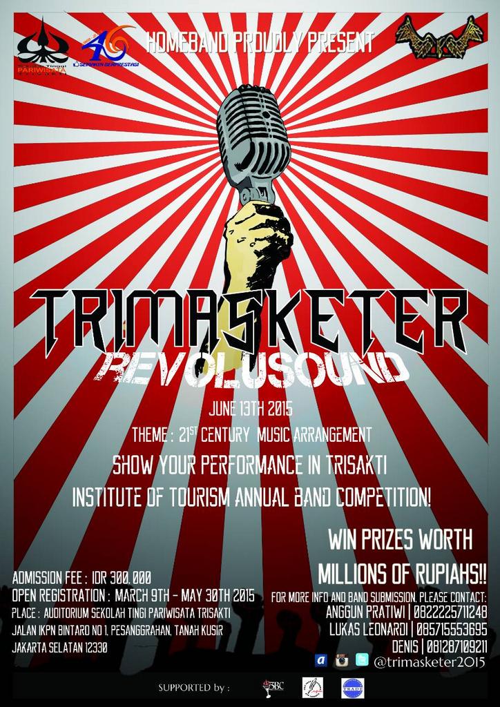 Join TRIMASKETER and win the prizes! Submission fee Rp.150.000, open registration untill 5 June 2015!