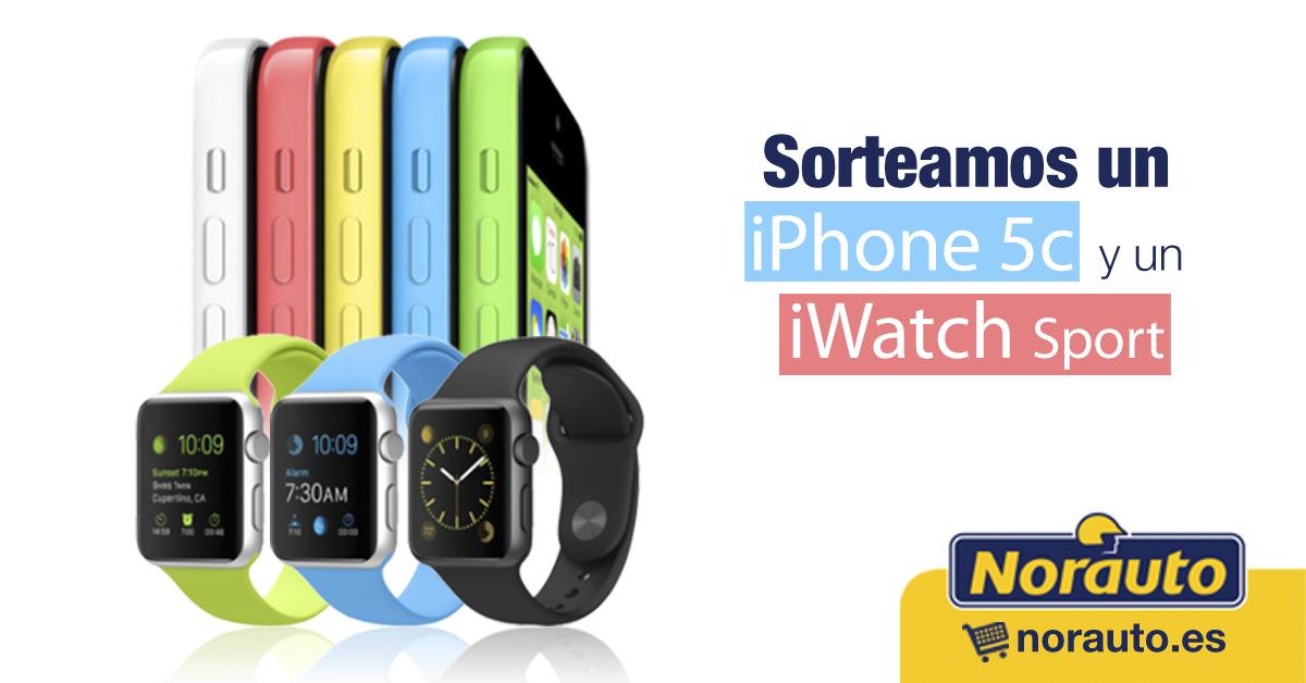 NorautoEspana's tweet photo. Sorteamos un #iPhone 5c y el nuevo #iWatch sport valorados en 800€ #sorteonorauto http://t.co/K0jkZYutCF http://t.co/59xZkonxZv