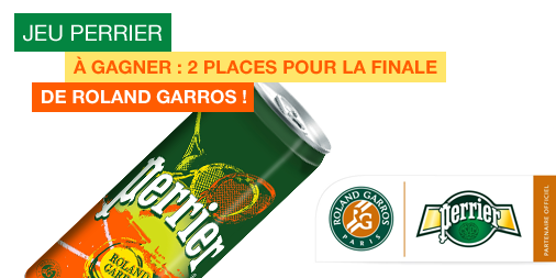 Monoprix's tweet image. RT ce message et suivez @monoprix pour gagner 2 places pr la finale de #RolandGarros le 7 juin avec @Perrier ! #RG15