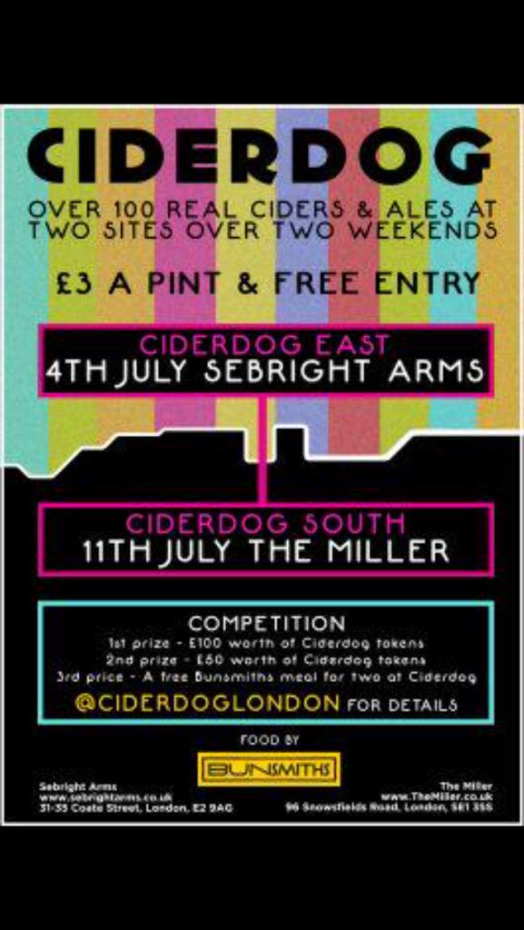 CIDERDOGLONDON's tweet photo. Food by @BUNSMITHS http://t.co/u1JFn4Byub