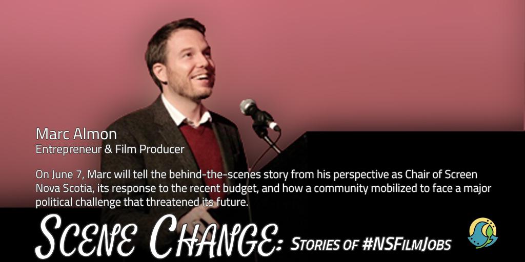 SpringtideCo's tweet image. Hear @marc_almon's story at #SceneChange, Sun June 7: sprngtd.co/1HuckuY #NSFilmJobs