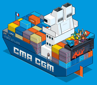 eBoyMiami's tweet photo. Did you know that there are $1B in improvements happening in the @PortMiami right now?!? #PixelArt #PixelINVASION http://t.co/zbNtpAZaH2