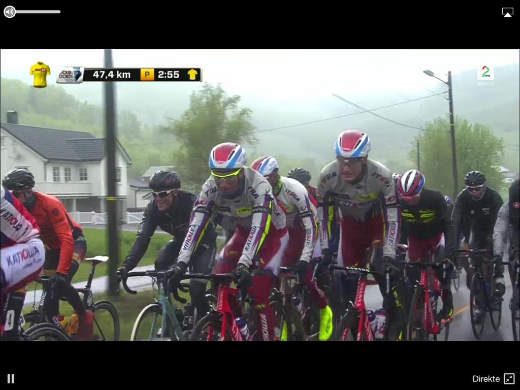 FjordsCycling's tweet photo. "Hey Sven Erik, when you invited us to summer at your place this week, this is not what I imagined" http://t.co/DGeaPfBNyF
