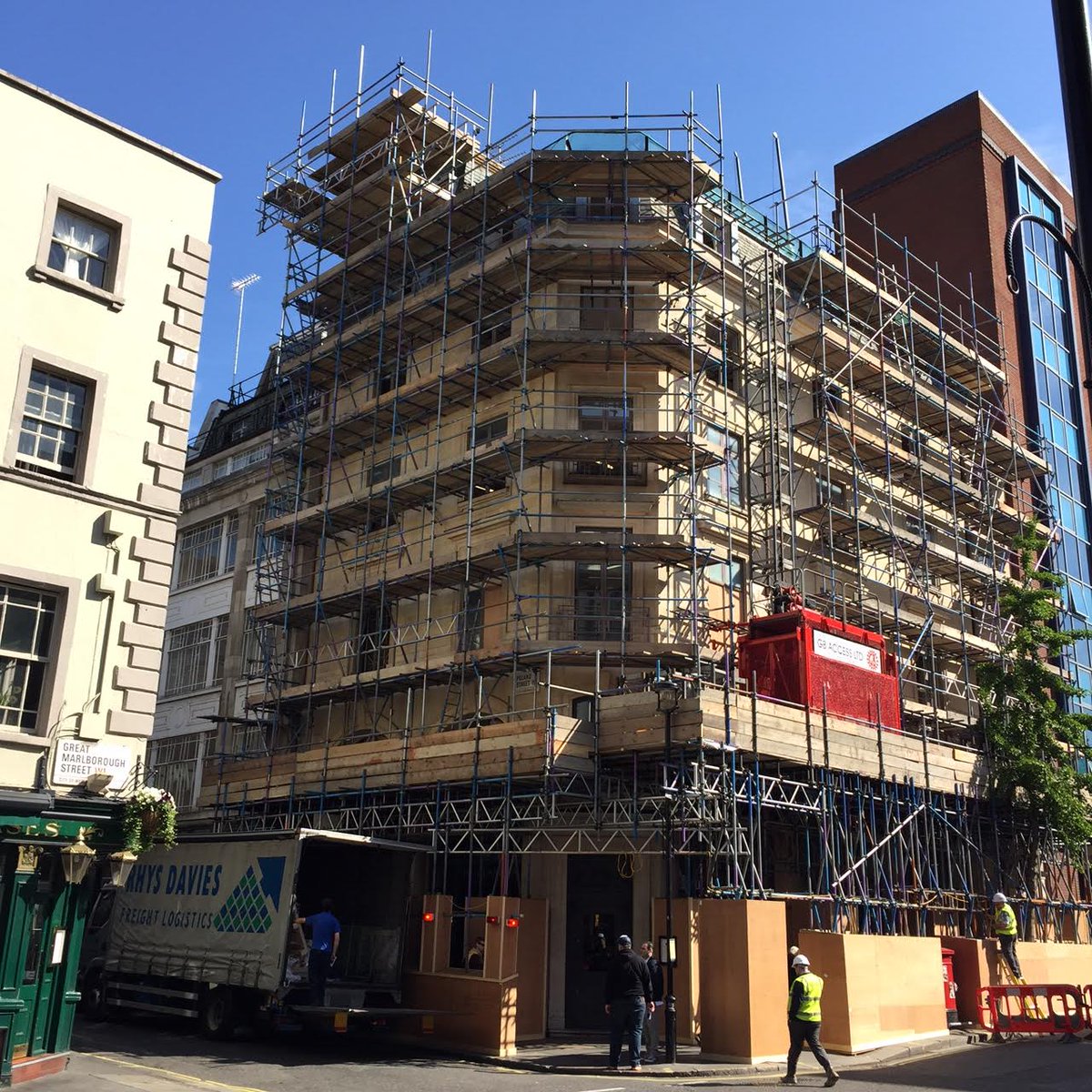 Championbuild's tweet photo. Our latest project underway #Polandstreet #LondonW1 http://t.co/3051CNLS8k