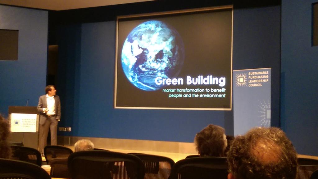 MindClickGlobal's tweet photo. Excellent keynote about #greenbuilding at the #SPLC15 #sustainable #purchasing http://t.co/zQv6yOA3Fu