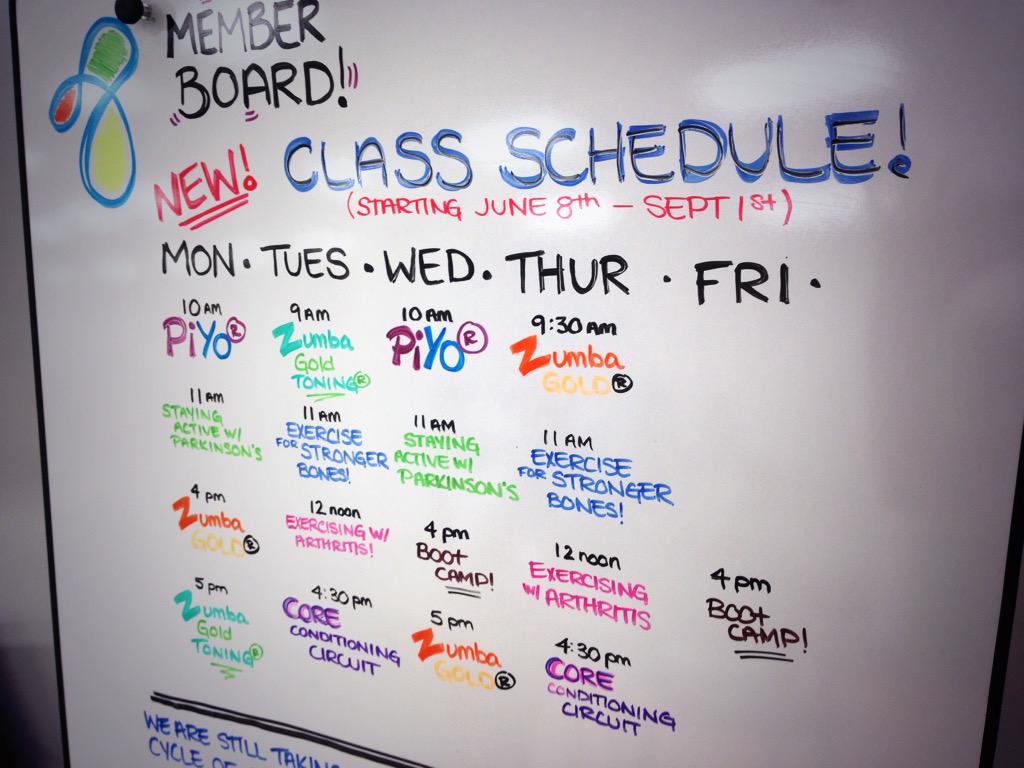 ActiveLivingFit's tweet photo. Check out our new fitness class schedule starting June 8! @PiYoWorkout @zumba #arthritis #Parkinsons #Ptbo #ptbofit http://t.co/ehID2ShuSi