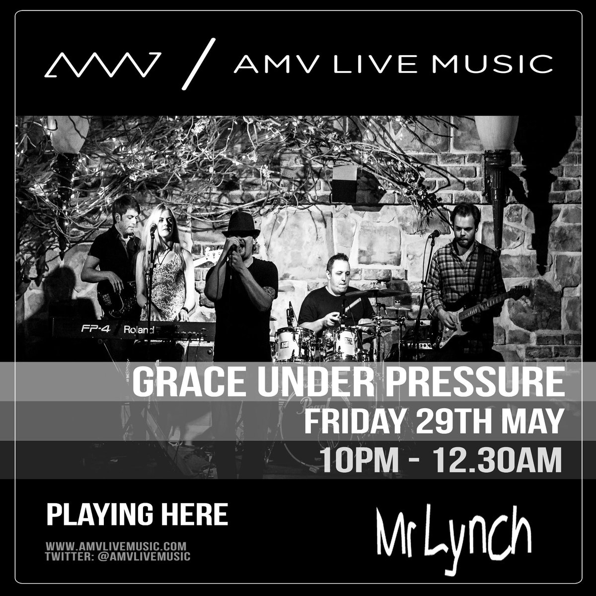 Tomorrow <a href="/mrlynchjes/">Mr Lynch</a> will be hosting Live Music from <a href="/GUPband/">Grace Under Pressure</a> from 10pm!!