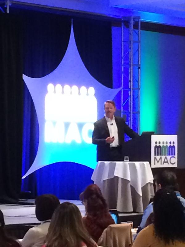 StrumAgency's tweet image. Mark Weber is kicking off day 2 of #MAC2015 with his keynote "Finding the Catalyst of Transformational Change"