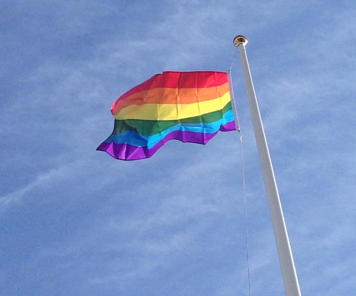 HPMarianne's tweet image. Halmstad flaggar #pride #hstd