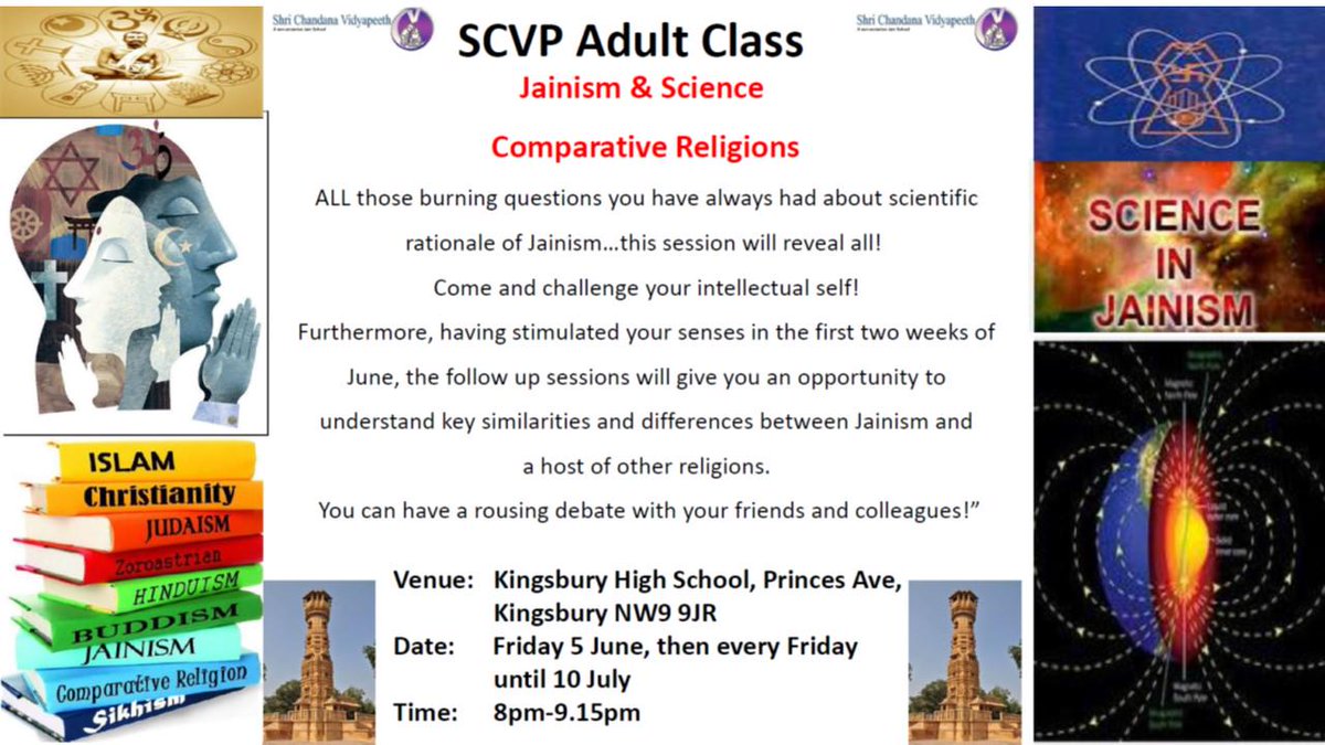 "Jainism and Science": Don't miss the series of fascinating adult classes, starting 5th June! #SCVPLondon