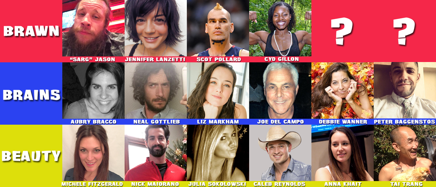 Brains Brawn Beauty Survivor Martin Holmes on X: "#Survivor Kaôh Rōng - Brawn vs Brains vs Beauty tribes update. Cast info at: http://t.co/2wl0YwHeX8 http://t.co/kN97BgVFwX" / X