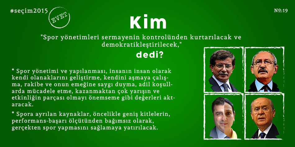 walkibanez's tweet photo. Kim "Spor yönetimleri sermayenin kontrolünden kurtarılacak ve demokratikleştirilecek" dedi? #KimDedi http://t.co/wnfKy4tztF