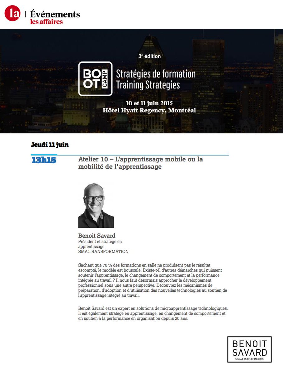 smatransfo's tweet photo. @savardbenoit donnera un atelier le 11 juin  à 13h15 au Bootcamp @la_evenements #apprentissagemobile http://t.co/KdjzOVKf8W