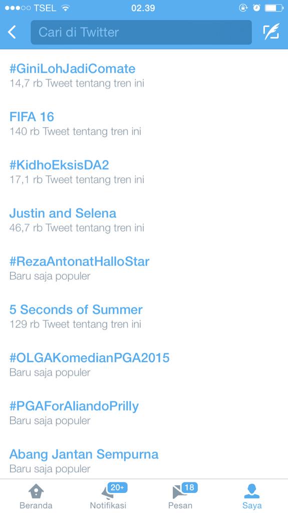Baru ngeliat
Trnyata jadi trending topik no 3
Ahahhahahah alhmdllh