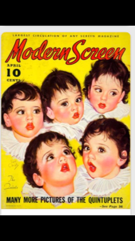 Happy 81st birthday to the 2 remaining Dionne Quintuplets. The Canadian gov awarded the exploited girls $4M in 1998. 