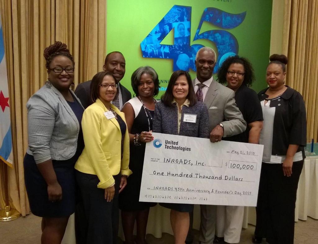 UTC's tweet photo. Proud to support last week’s @INROADS 45th Anniversary &amp; Founder’s Day event in Chicago with @UTCAeroSystems http://t.co/07bniAA6ER