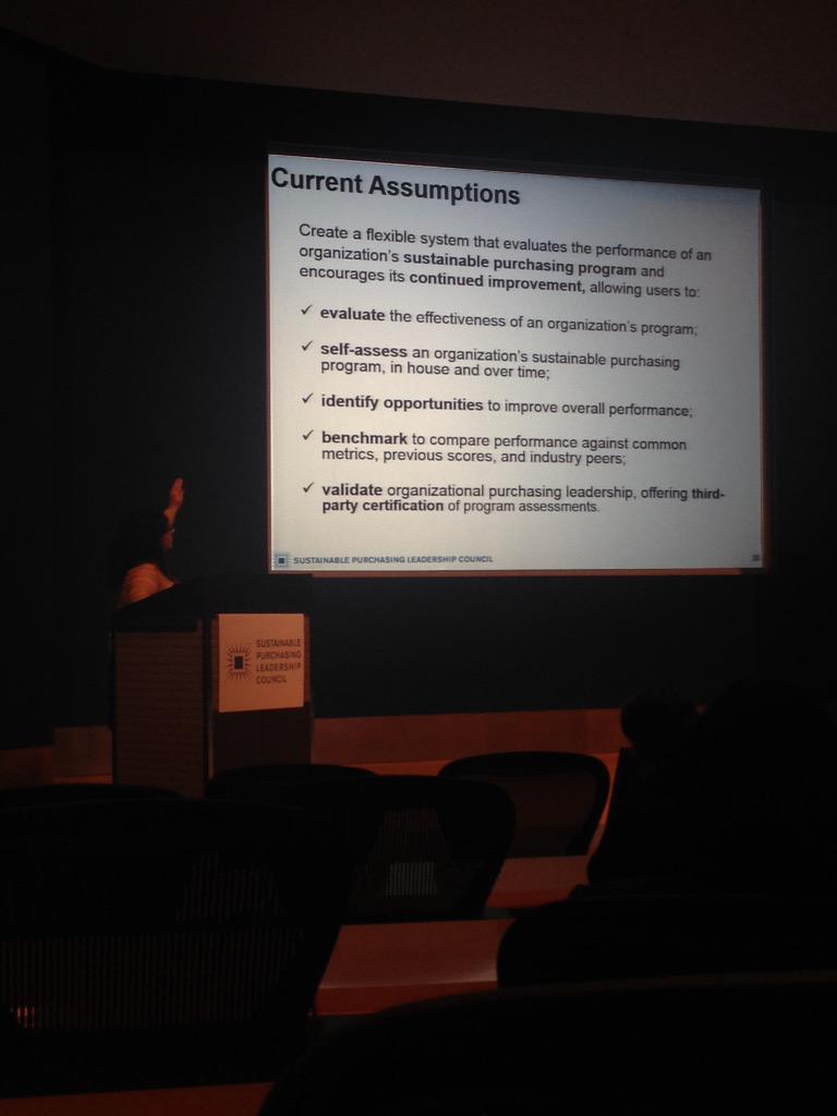 ecovadis's tweet photo. @Chr1stinaMacken kicks off the SPLC Rating System to engage and measure sustainable purchasing programs #SPLC15 http://t.co/zGZQ1XvJ60
