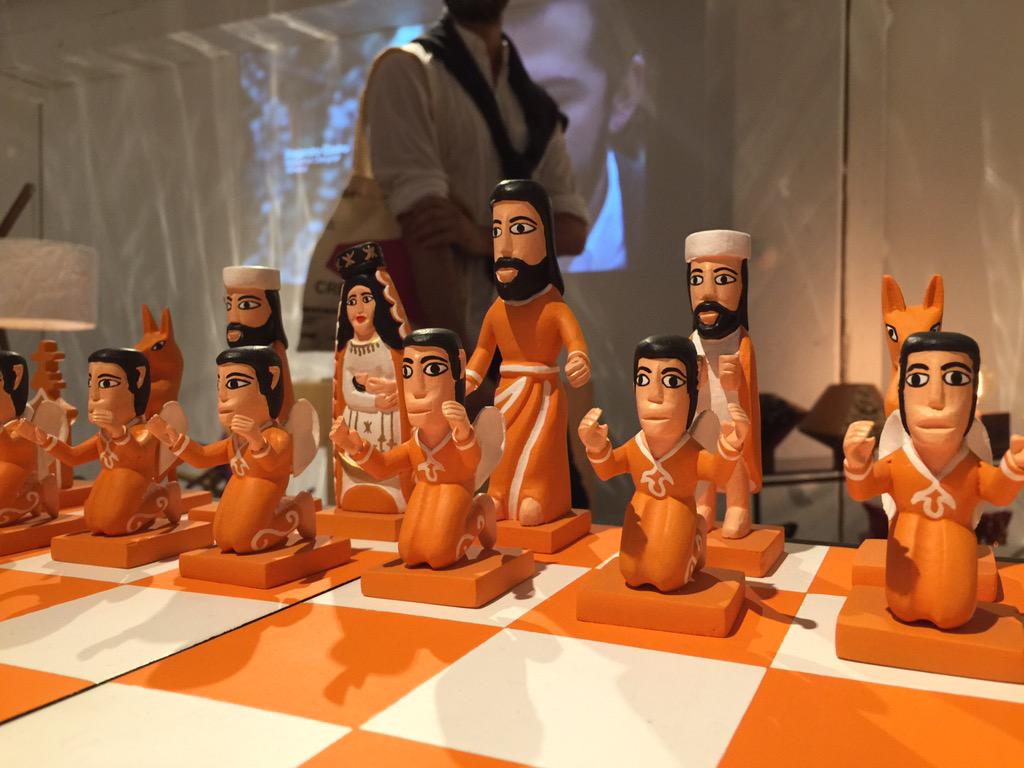 #blogtournyc loved these chess pieces in the Mexican artist section @wanteddesign #nycdesignweek