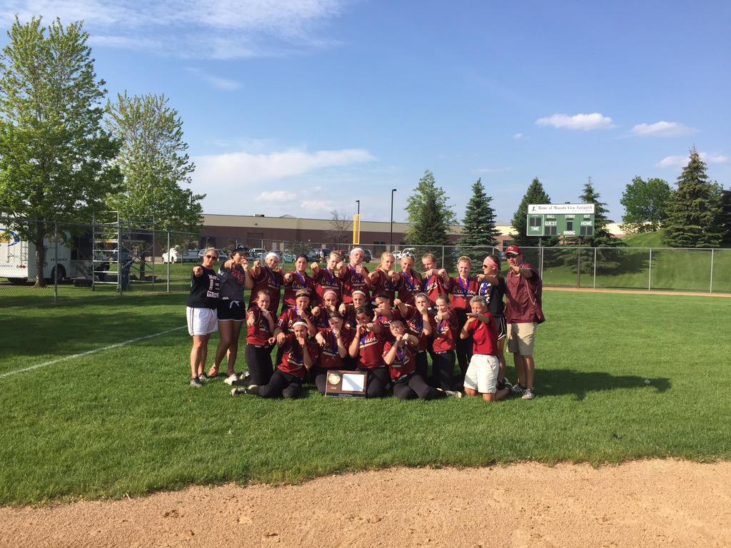 <a href="/GroveSoftball/">Maple Grove Softball</a> Section Champions!! State bound next Thursday. #Crimson