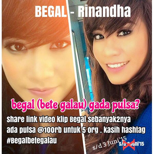 SEBARKAN VIRUS BEGAL (BEte n GALau) dgn share link klip RINANDHA >>> youtu.be/x2Lyg32M5eY #KecewaEksisDA2