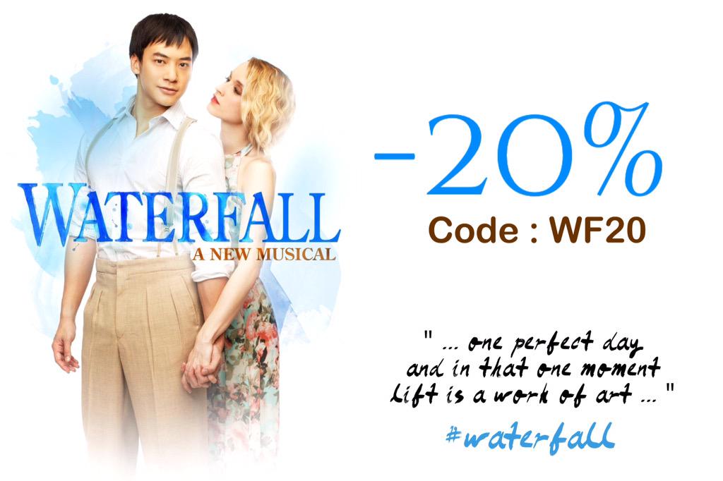 WaterfallBway's tweet photo. Get 20% off for #WATERFALL at @PasPlayhouse w/ code "WF20" Enjoy!!! Get tix :-http://t.co/rC5dRWsRDQ  #biesukrit http://t.co/vvDK7e9Nbw