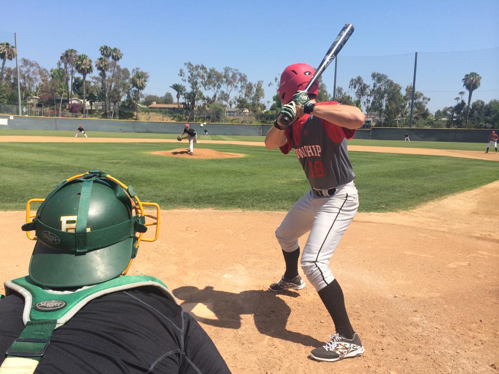 socafcabaseball's tweet photo. Workout Day 2. @Richard_Cunny from @BaylorBaseball facing Nick Cumpston from Eastern Kentucky. #catch2015 http://t.co/PndWvGnkps