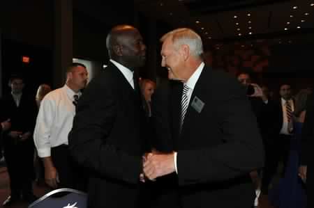  Michael Jordan meets with \"The Logo\". Happy Birthday to Jerry West. 