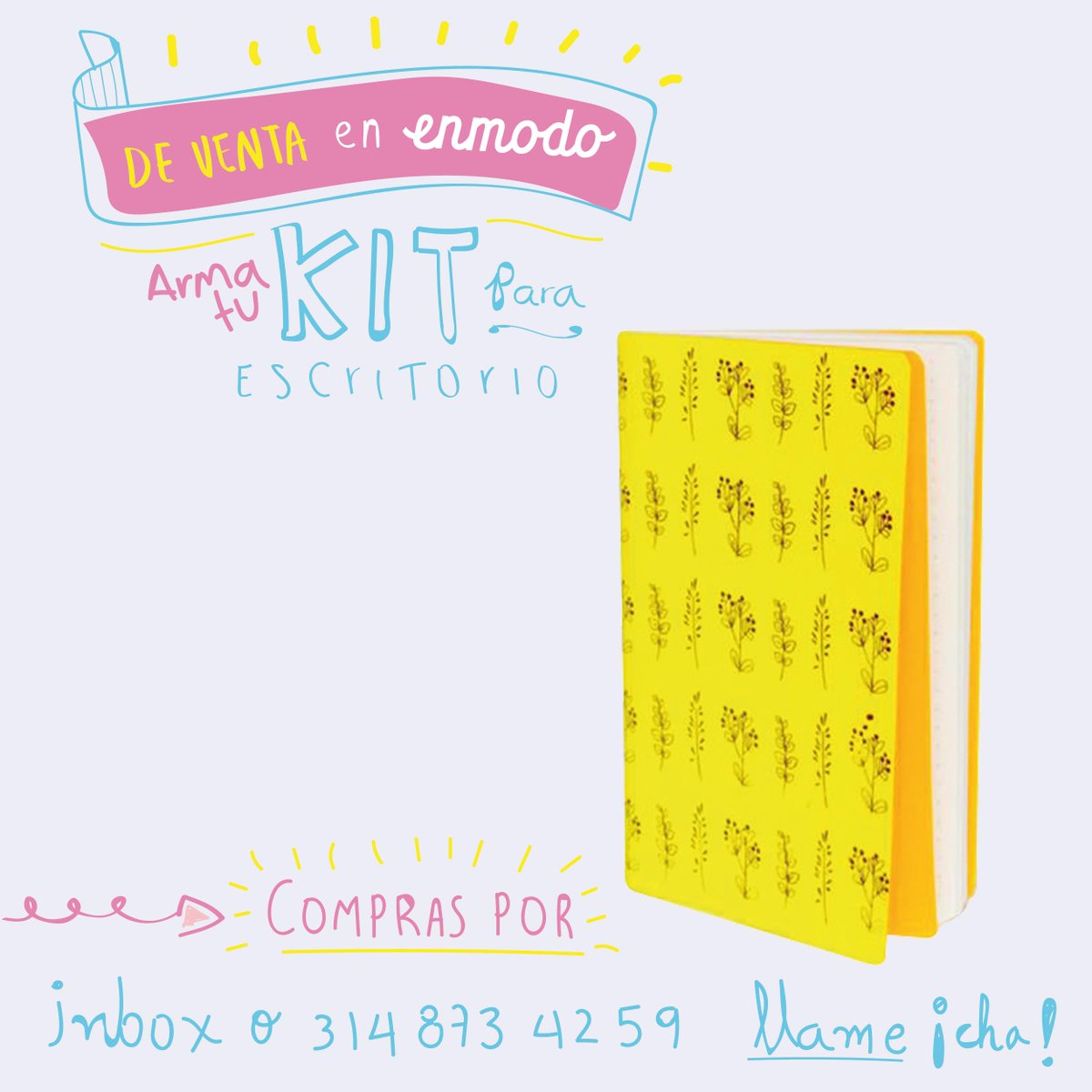 _enmodo's tweet image. ¡En #Enmodo puedes anotarte una! arma tu kit &amp;gt; LIBRETA + PLANTA.