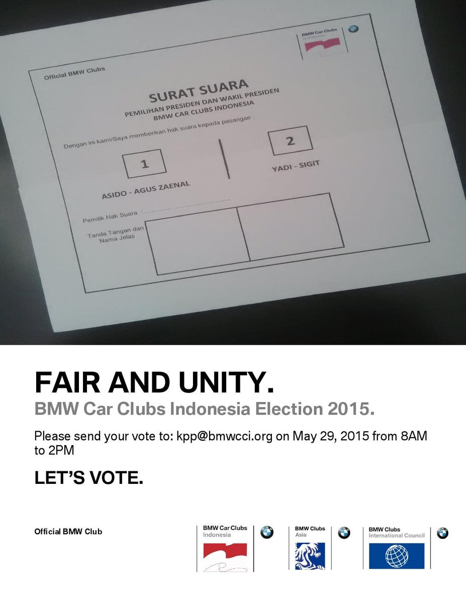 BMW Car Clubs Indonesia Election 2015.