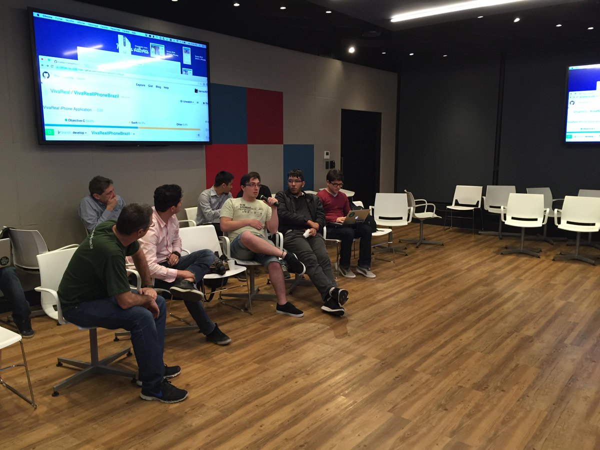 Mesa-redonda no #CocoaHeadsSP sobre Swift para encerrar a noite