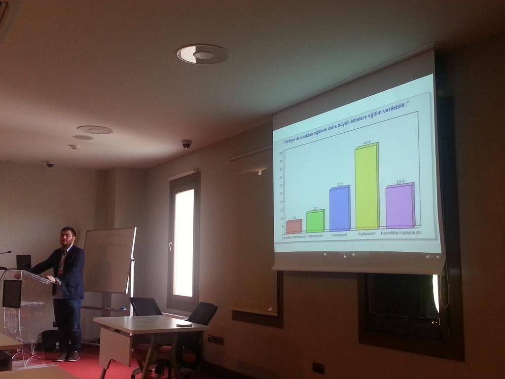 nodan_dmr's tweet photo. #ietc2015 @istanbuluniv Abdullah Yasin GÜNDÜZ, Öğretmen Adaylarının Uzaktan Eğitim Algısı, Hall 1 http://t.co/igeJKDIeci