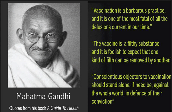 VaccinationR's tweet photo. #Gandhi reveals his views on #Vaccination 

http://t.co/cUyPXzcMBG http://t.co/NUPz7kdwGr