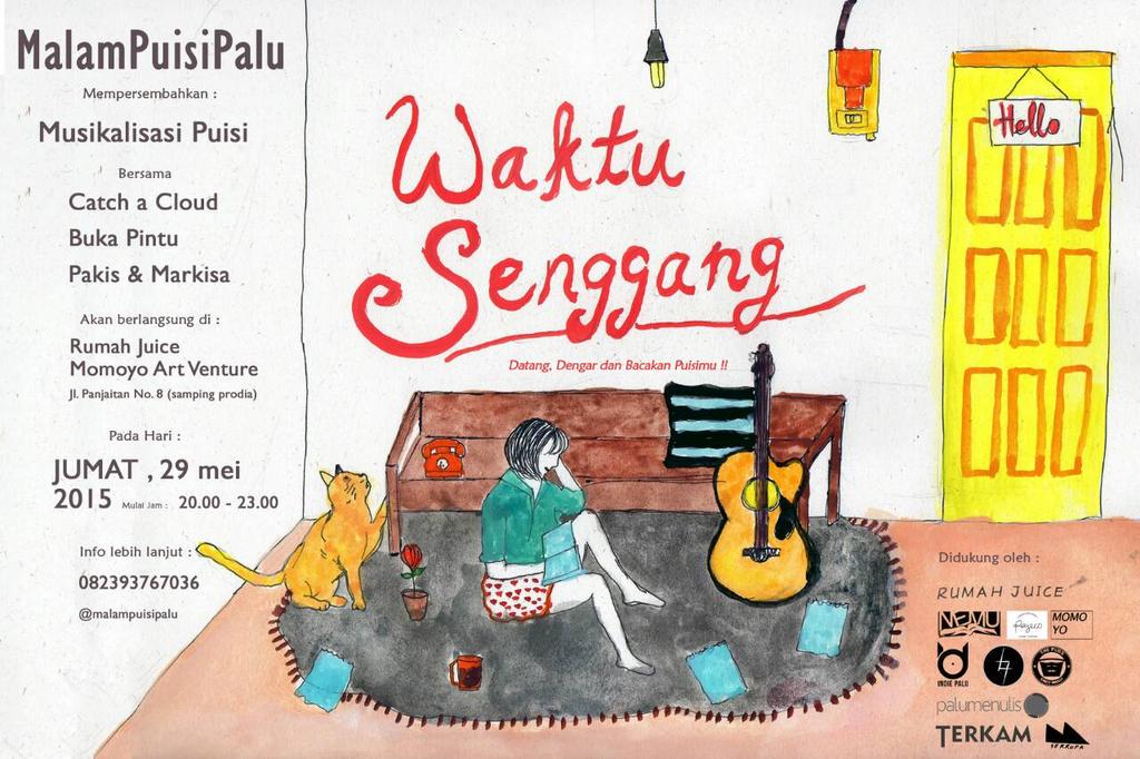 [PALU] Musikalisasi Puisi. Malam ini pukul 20.00 di Rumah Juice Momoyo Art Venture | info <a href="/malampuisipalu/">malampuisipalu</a>