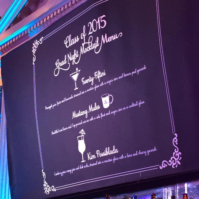 I tried to order that last drink on the menu but they wouldn't let me cuz I'm not part of the class of