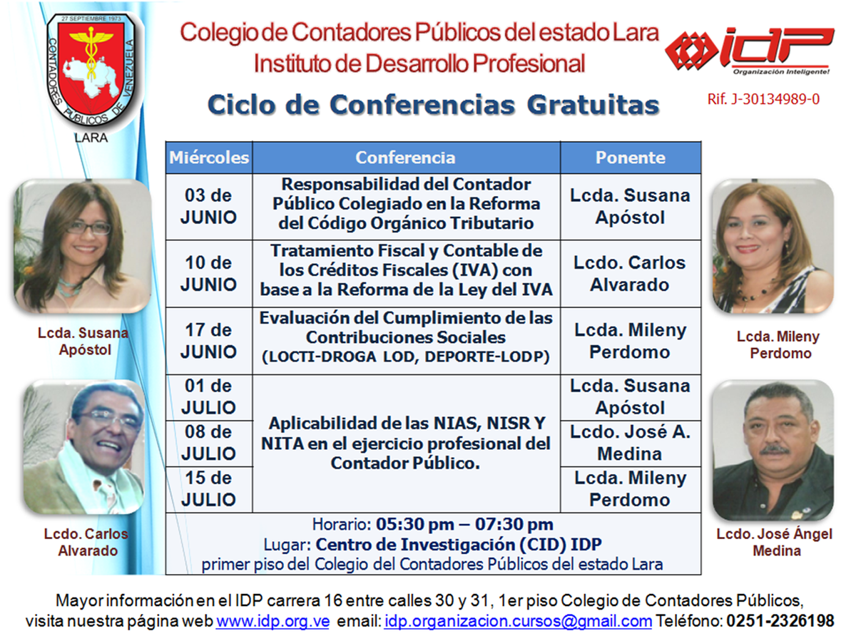idplara's tweet photo. Ciclo de Conferencias Gratuitas del Instituto de Desarrollo Profesional IDP 2015 http://t.co/OT0Ghm0doc