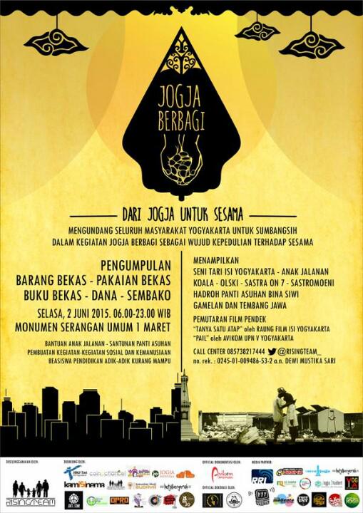 watespahpoh's tweet photo. #JogjaBerbagi Hari ini sampai pukul 23.00 di Monumen Serangan Umum 1 Maret. Video Teaser http://t.co/NIMPcApufQ http://t.co/R93iUB0tuz