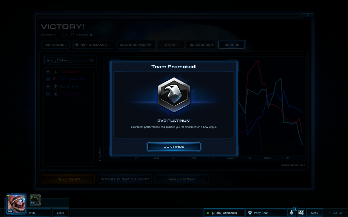 RobotMeyer's tweet photo. OMG we did it! @Grant_Reid and I hit Platinum in Starcraft 2 2v2! #RoadToGSL #WeWantTheCup http://t.co/rxYl0AC3NP