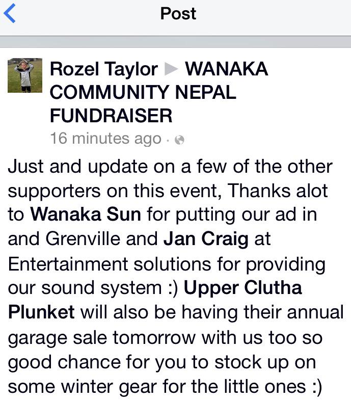 <a href="/LoneStarWanaka/">Lone Star Wanaka</a> #NepalQuake Fundraiser supported by <a href="/wanakasun/">Wanaka Sun</a> #Wanaka #NepalQuakeRelief thewanakasun.co.nz