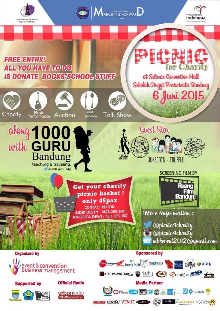 Let's come to @Picnic4Charity on June 6th^^ <a href="/himaKEP/">Hima KEPARIWISATAAN</a> <a href="/HimaMTH/">HIMA MTH</a> <a href="/himasdp/">HIMA SDP STP BANDUNG</a> <a href="/HIMASAK_/">HIMA SAK</a> <a href="/himaTNT/">HIMA Travel Dept.</a> <a href="/himamtb/">HIMA MTB STPBandung</a> <a href="/HIMAROOM1/">HIMAROOM</a> <a href="/hoaers/">HIMA ADH</a>