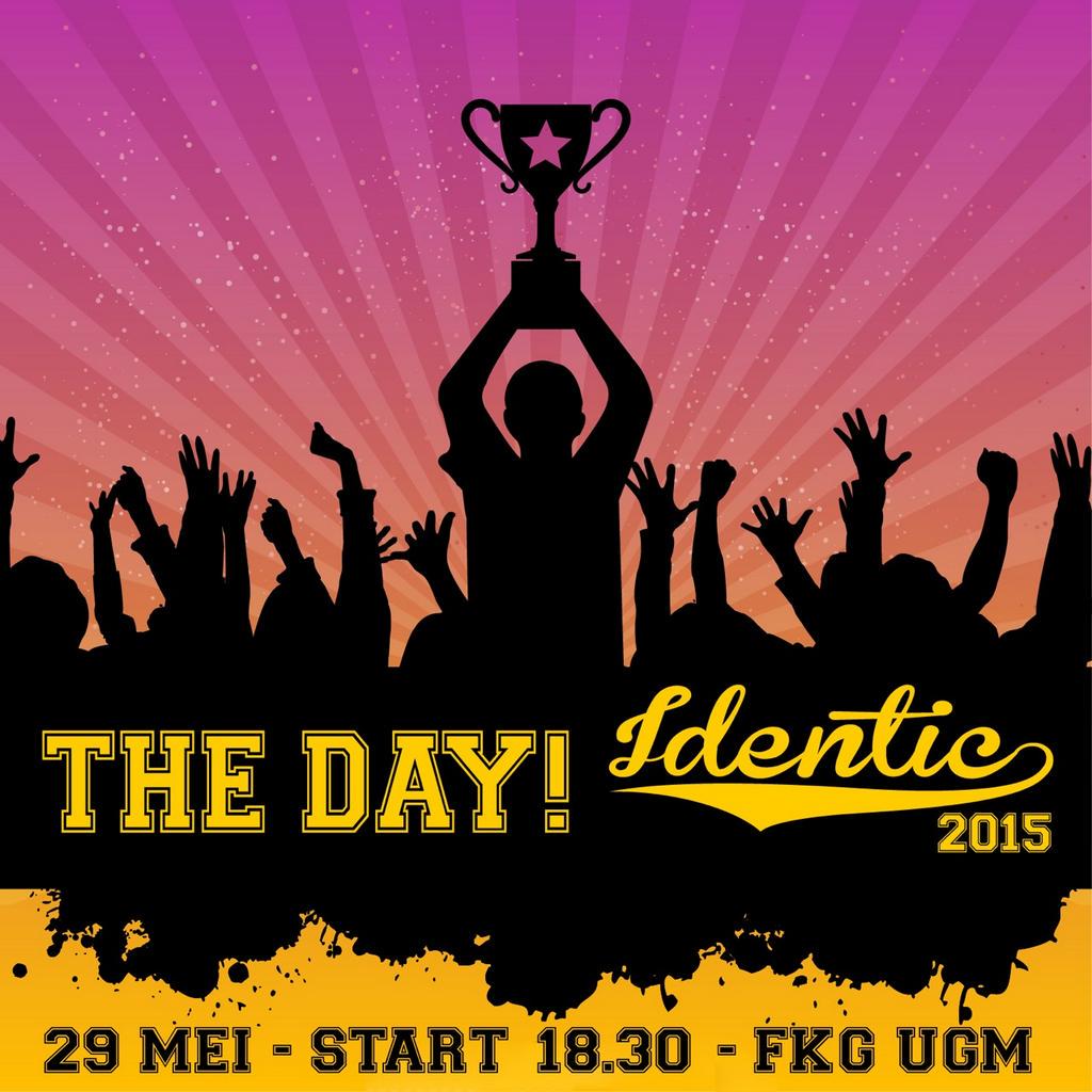 IT'S THE D-DAY!!!!🎉🎉
JANGAN LUPA saksikan IDENTIC 2015 sore ini pukul 18.30 <a href="/depan/">ivan_panhuijzen</a> gedung margono soeradji fkg ugm!