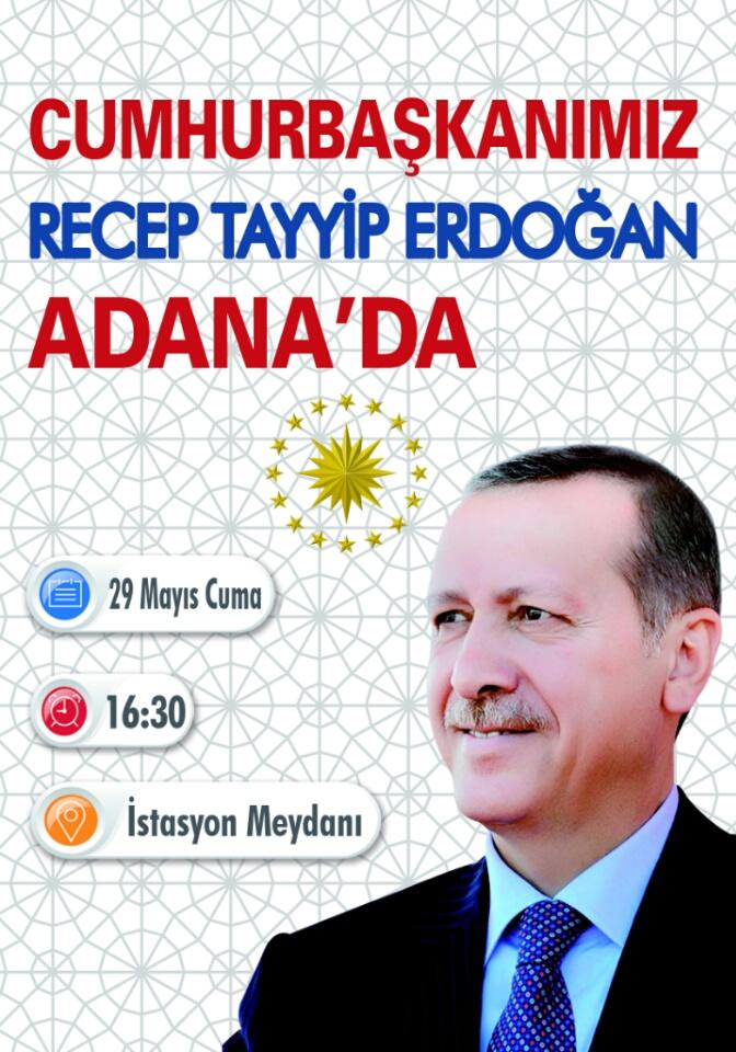 avfikretyeni's tweet photo. #CumhurMeydandaBaşkanAdanada 
#CumhurMeydandaBaşkanAdanada 

Bugün 
16:30
İstasyon meydanı http://t.co/e6GE4xHUoB