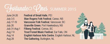 Where to see <a href="/FortunateOnesNL/">Fortunate Ones</a> this summer!