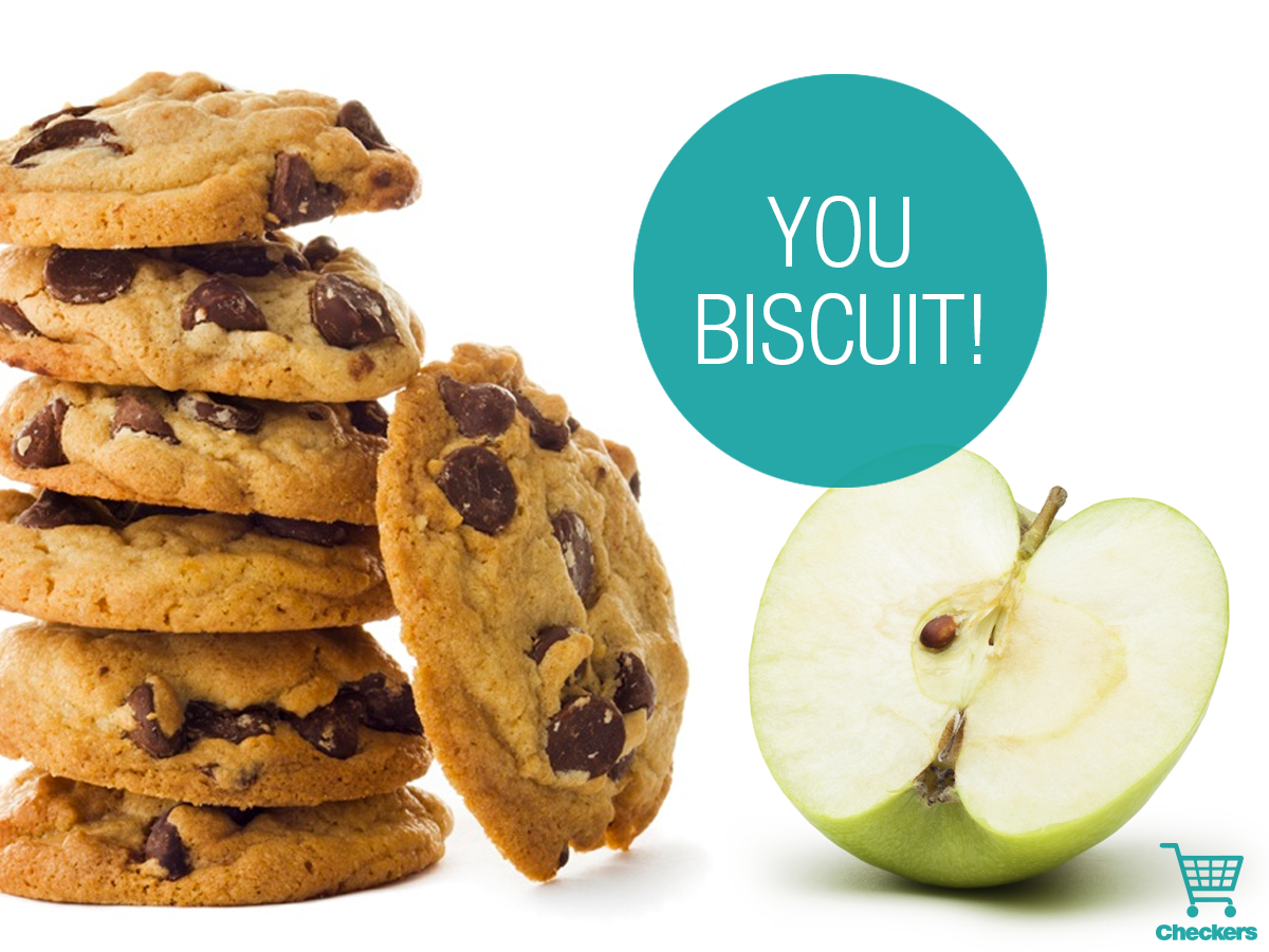CheckersSA's tweet photo. Store an apple wedge with your cookies. They'll steel moisture & stay soft for longer. #WorldBisuitDay #CookieHack http://t.co/xkMz0DfKCG